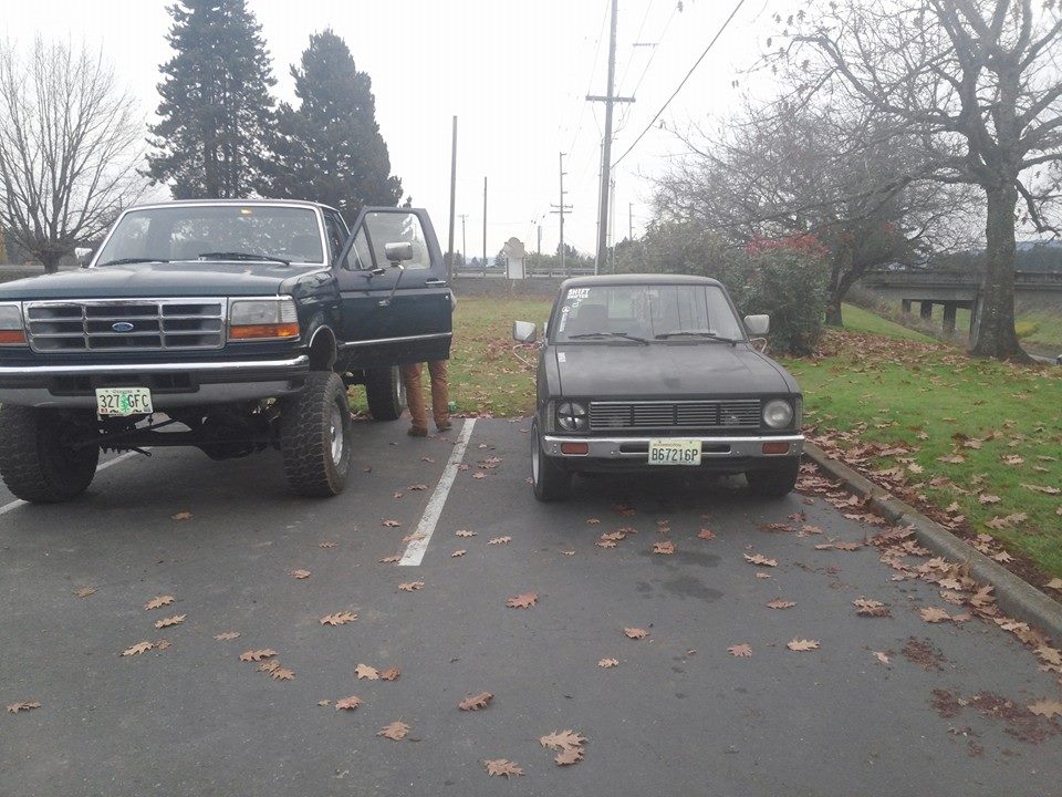 like a week after pain next to a friends ford his lit 6 inch my drop 3f/4r