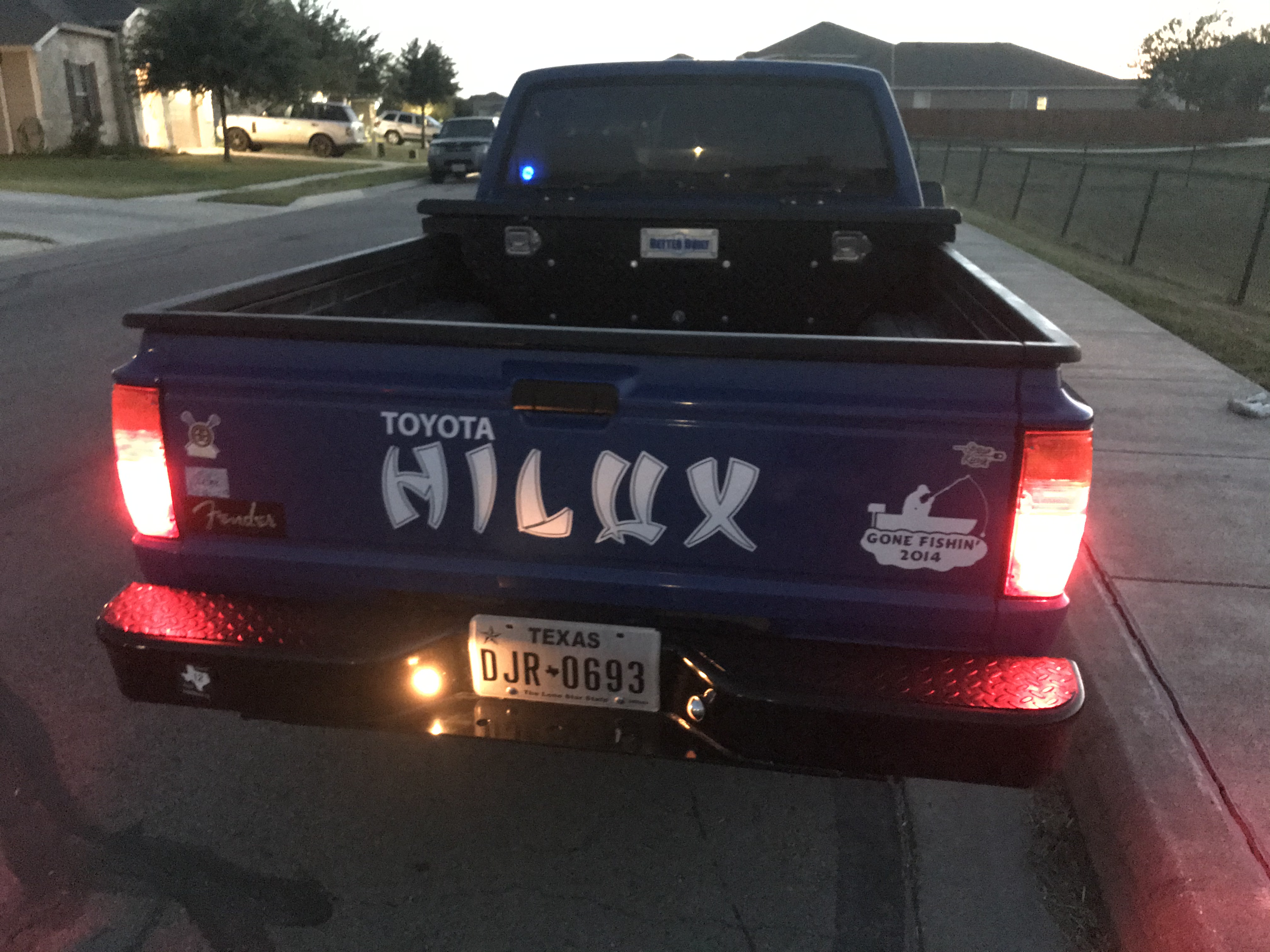 Put the Hilux sticker on back